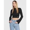 CALVIN KLEIN SHINY RIB HIGH NECK LONG SLEEVE Black J20J220298