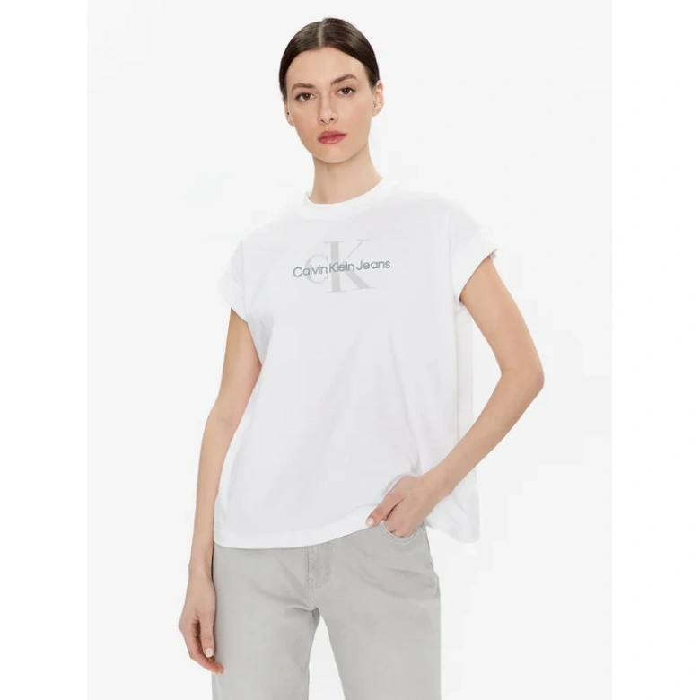 CALVIN KLEIN ARCHIVAL MONOLOGO RELAXED TEE Bright White J20J220717