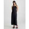 Calvin Klein Maxi All Day Φόρεμα Σατέν Μαύρο Κωδικός: J20J220761-BEH