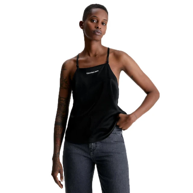 Calvin Klein Βραδινό Αμάνικο Γυναικείο Top Μαύρο Κωδικός: J20J220713-BEH