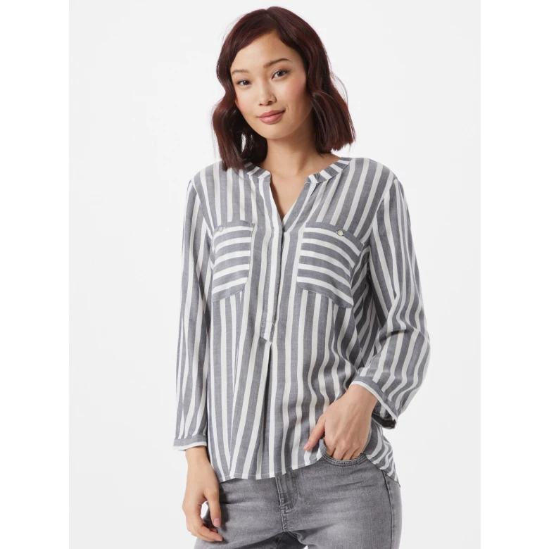 tom tailor blouse 1016190 offwhite navy vertical stripes