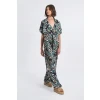 MOLLY BRACKEN Printed pant suit green LA1340