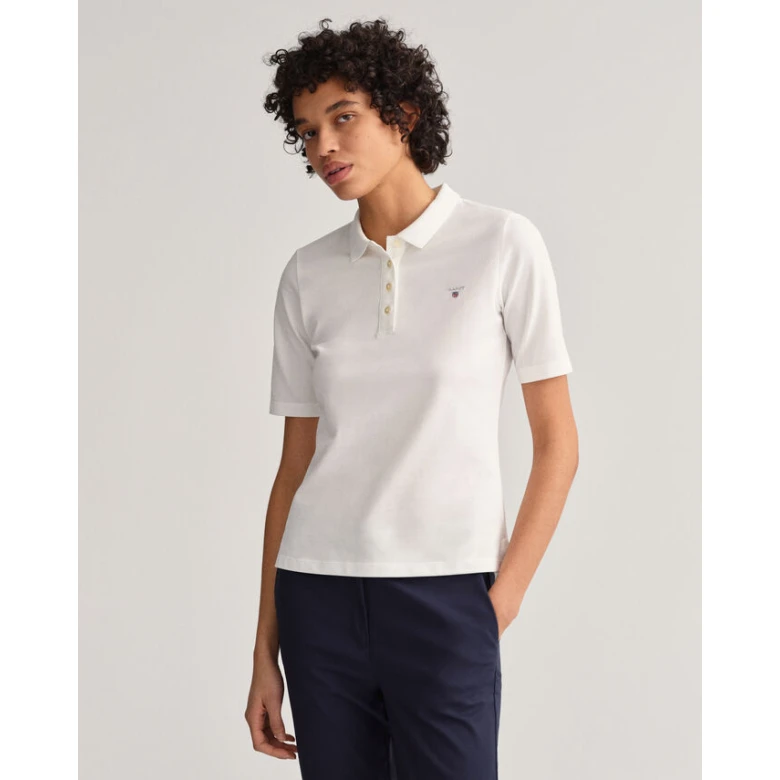 GANT Original Mid Sleeve Pique Polo Shirt white 402210