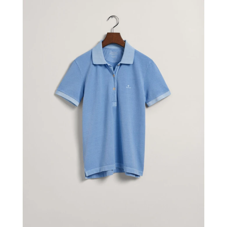 GANT Women''s Sunfaded Pique Polo Shirt gentle blue 4203206