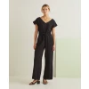 YERSE SHORT-SLEEVE V-NECK JUMPSUIT black 38114