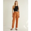 YERSE 100% COTTON TROUSERS WITH ELASTIC WAISTBAND amber 38830