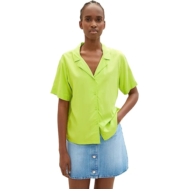 TOM TAILOR Relaxed resort shirt ss lime 1035437