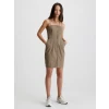 CALVIN KLEIN BADGE STRAPPY WORKWEAR DRESS Shitake J20J220764