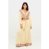 NEKANE WIDE EMBROIDERED SWISS TROUSERS gold ELIE