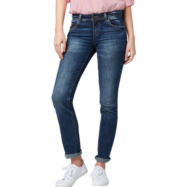 TOM TAILOR Alexa straight leg mid rise denim Denim Dark 1008119