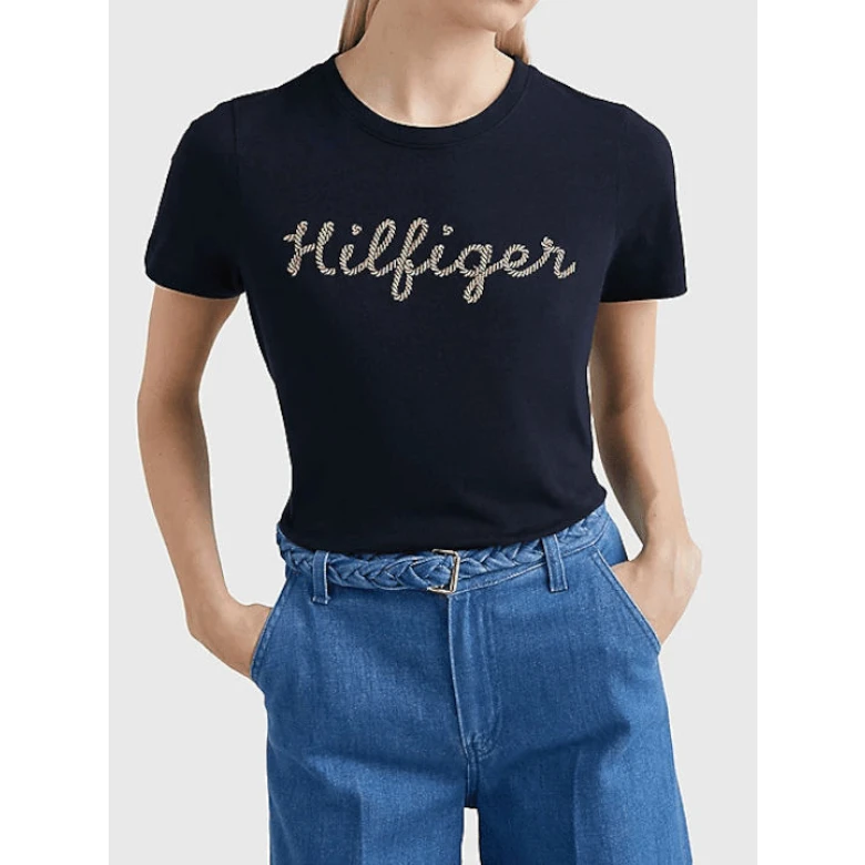 fixedratio 20230308125454 tommy hilfiger gynaikeio t shirt navy mple me stampa ww0ww38692 dw5