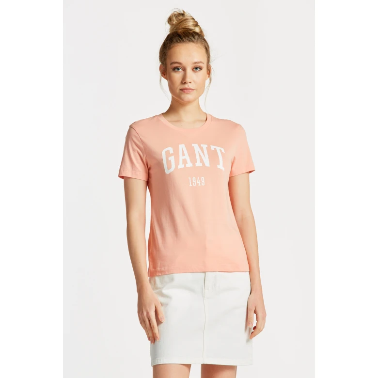 GANT Logo ss T-shirt guava orange 4200670