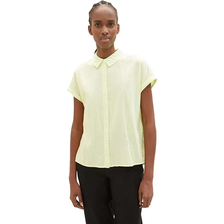 TOM TAILOR Loose Striped Shirt lime 1035907