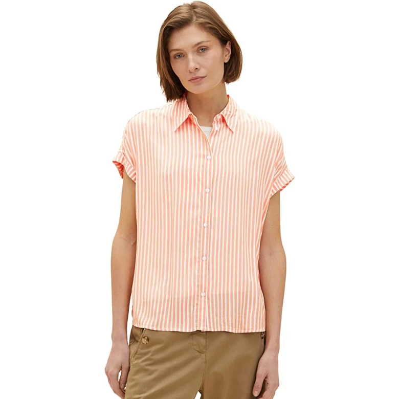 TOM TAILOR Striped Blouse coral 1035881