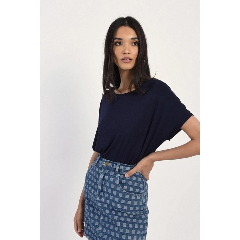 MOLLY BRACKEN T-shirt loose fit Verona Blue TS101