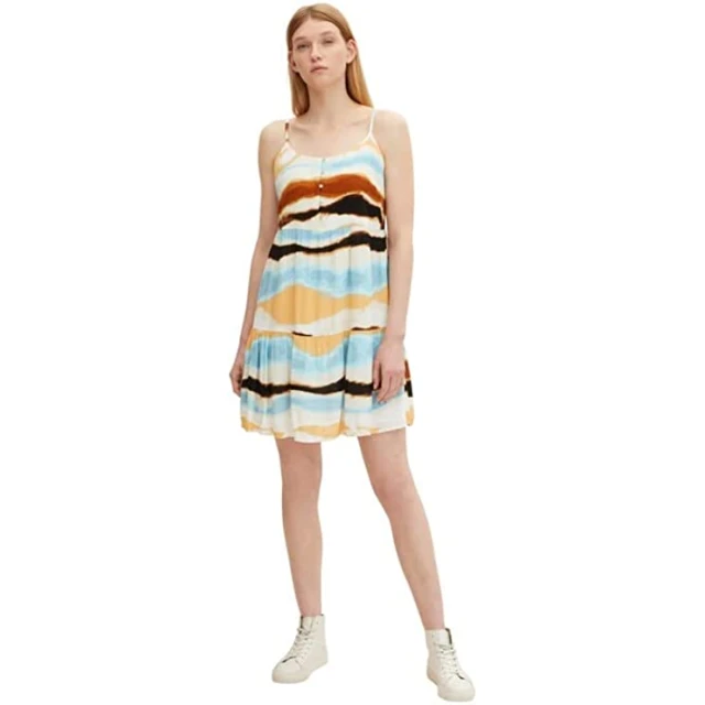 TOM TAILOR Mini structured strapp dress multicolor 1031343