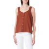 TOM TAILOR Camisol top with ruffles cinnamon 1031332