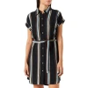 TOM TAILOR Mini shirt dress stripes black 1031755