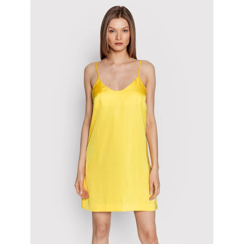 CALVIN KLEIN MONOGRAM CAMI DRESS Super Lemon J20J218344