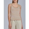 GANT Τοπ rib ριγέ dark khaki 4203476