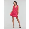 DESINGUAL Lace Mini Dress Strawberry Field 22SWVW25-314