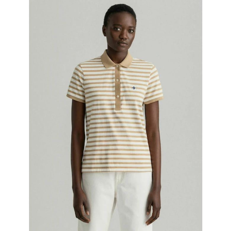 GANT Polo Icon G Stripe dark khaki 4201218