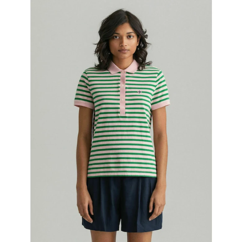 GANT Polo Icon G Stripe lavish green 4201218