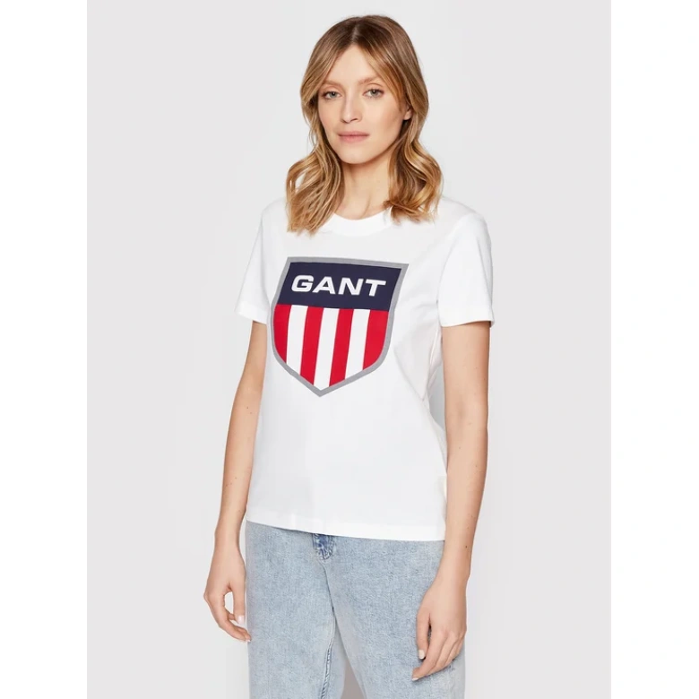 gant t shirt d1 retro shield 4200229 leuko regular fit