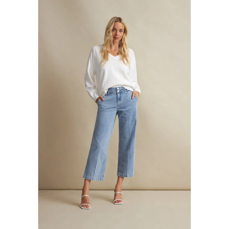 RED BUTTON Midstone used cropped Denim Rince 4228