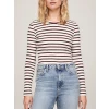 TOMMY HILFIGER SLIM RIB STRIPE C-NK LS Breton Stp WW0WW40592