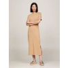 TOMMY HILFIGER SLIM INTERLCK MODAL MIDI DRESS Classic Khaki WW0WW41274