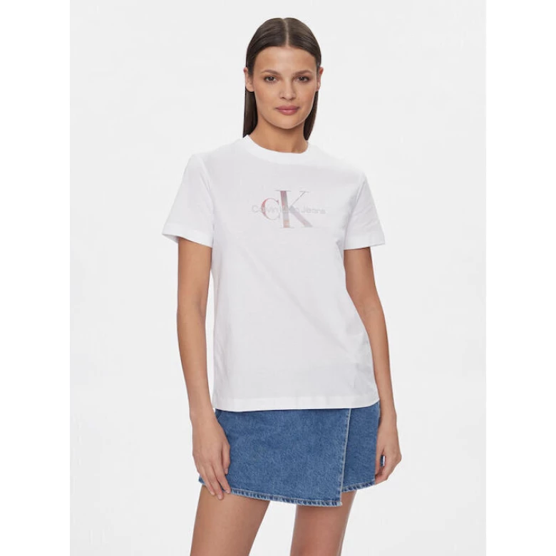 Calvin Klein Monologo Γυναικείο T-shirt Λευκό