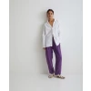 YERSE PLEATED LINEN TROUSERS purple 40892