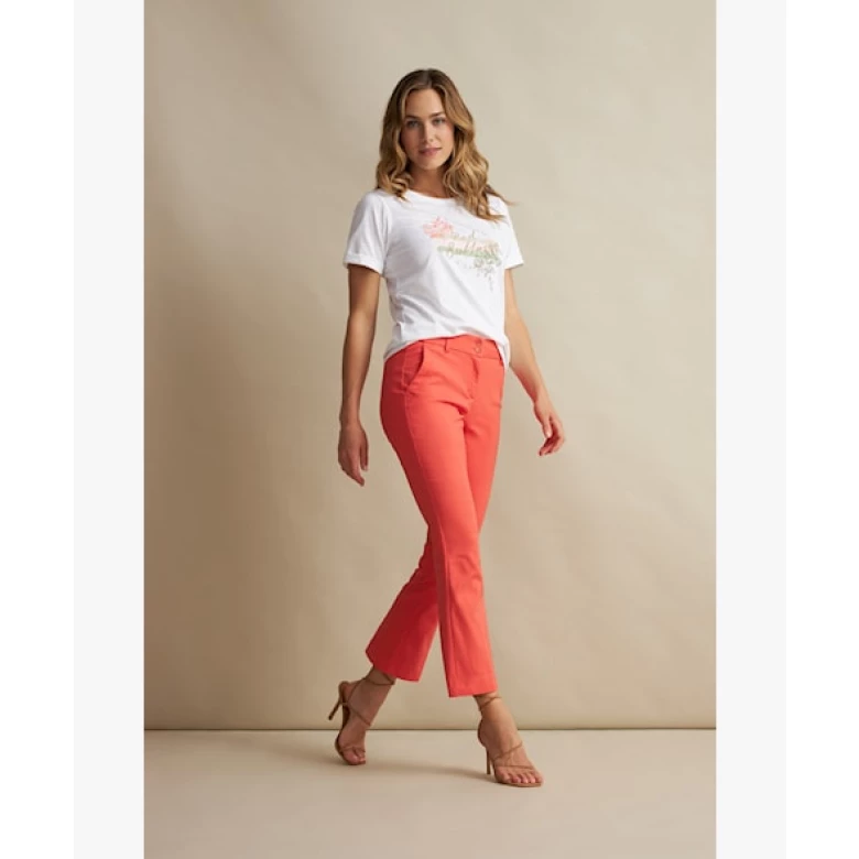 RED BUTTON Crop Pants fushia 4206