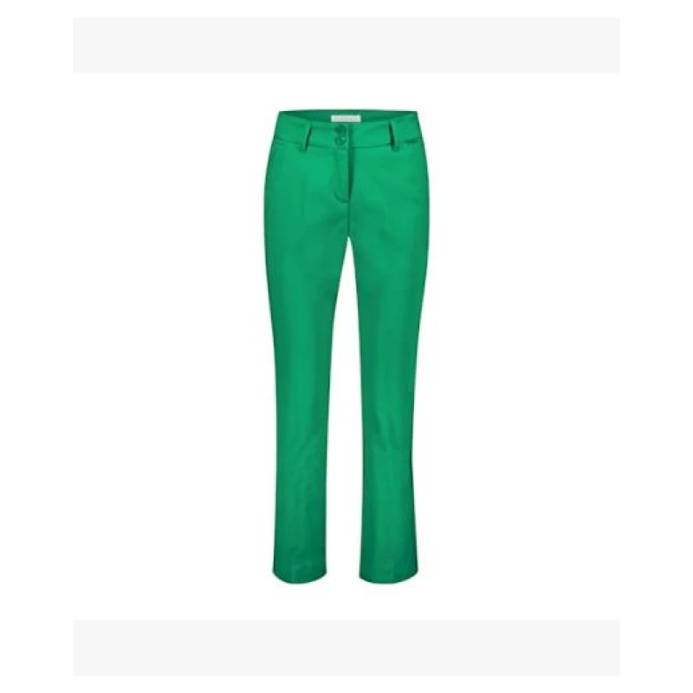 RED BUTTON Crop Pants emerald 4206