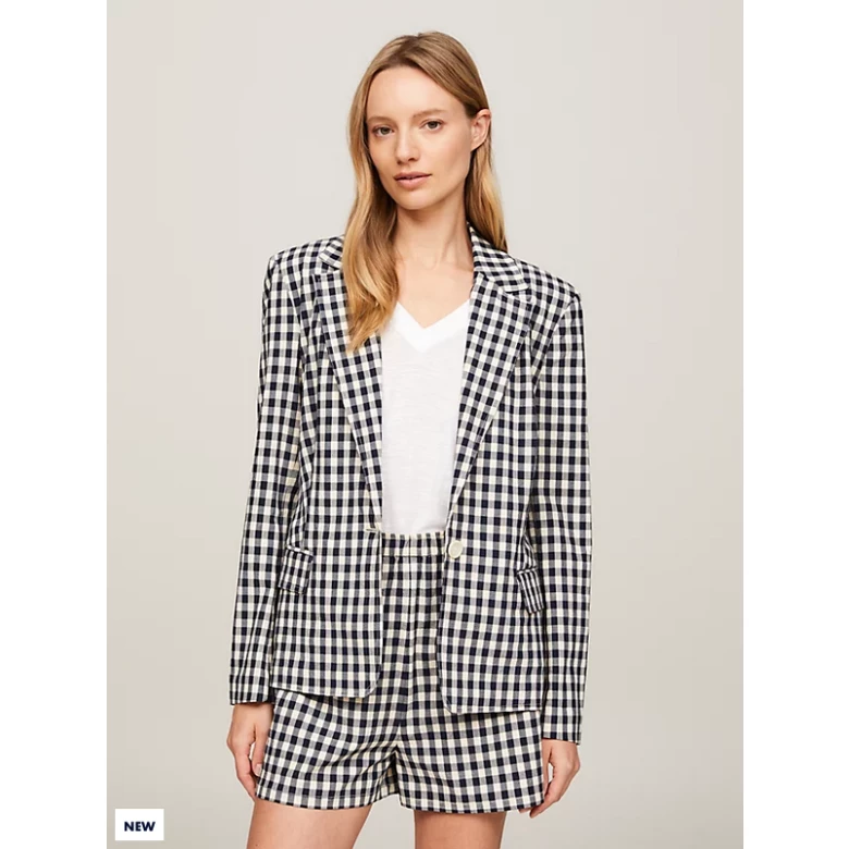 GINGHAM CHECK SLIM FIT BLAZER