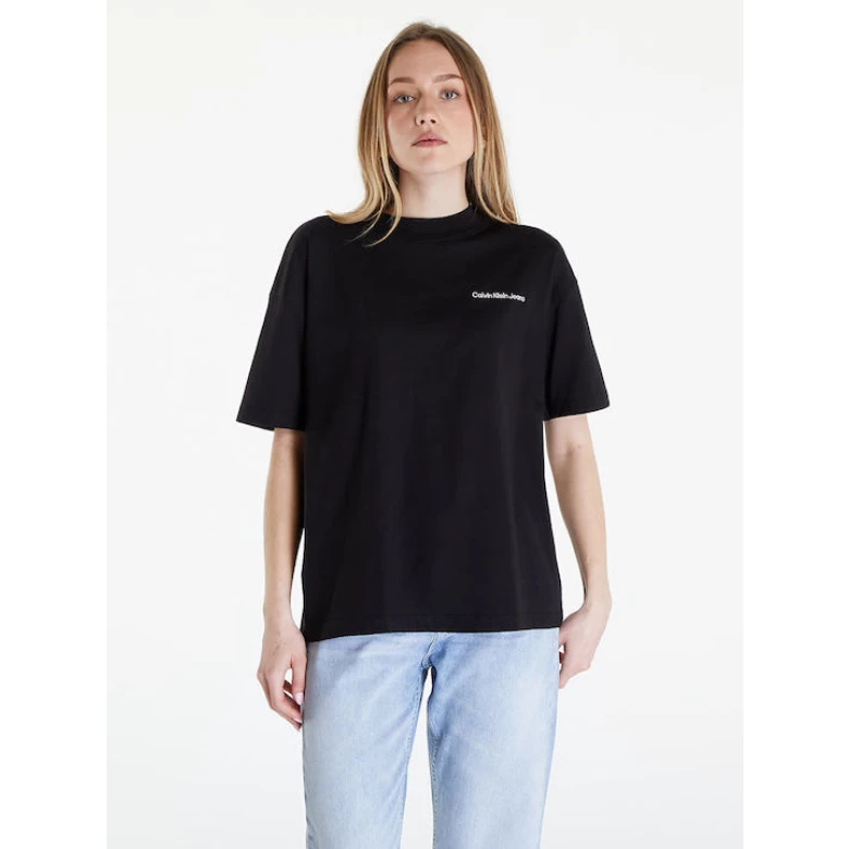 Calvin Klein Embroidered Γυναικείο T-shirt Μαύρο