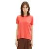 TOM TAILOR Loose T-shirt with High Low coral 1040183