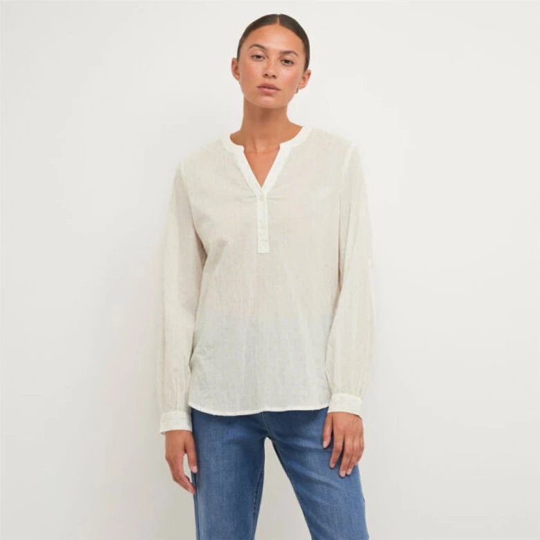 KAFFE Blouse With Dotted Pattern off white KAsilona