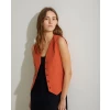 PINSTRIPE VEST ORANGE