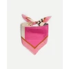 STRIPED SILK SCARF PINK