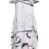 SASSY Midi Printed A-line Dress white 64258