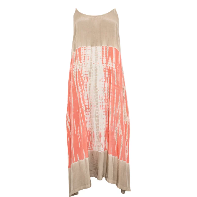 COSTAMANI Snake tie dye strap dress sand 2404323