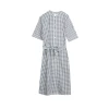 TOMMY HILFIGER SS MIDI SHIRT DRESS Gingham/Desert sky WW0WW42443