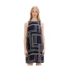 TOM TAILOR Dress with an all-over print navy 1041528