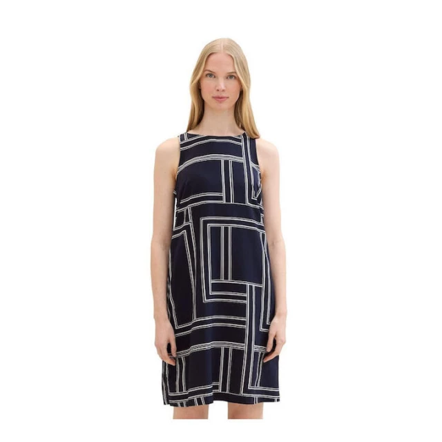 TOM TAILOR Dress with an all-over print navy 1041528